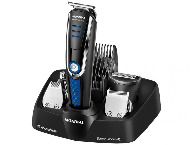 Máquina Cortador Cabelo Barba Pelos Mondial Super Groom 10x1